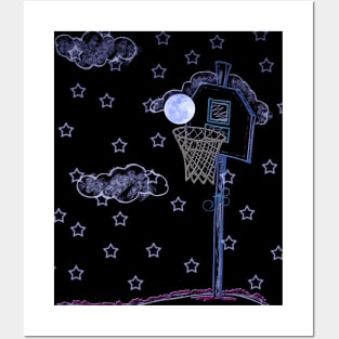 Basket Moon Posters and Art